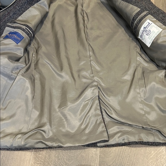 Harris Tweed Grey Wool Blazer by Wm H. Leishman Size L - Picture 11 of 16